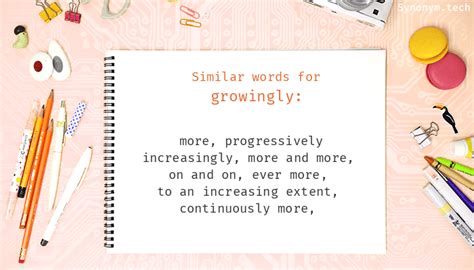 growingly synonym